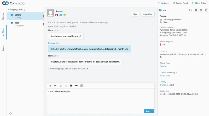 Comm100 Live Chat