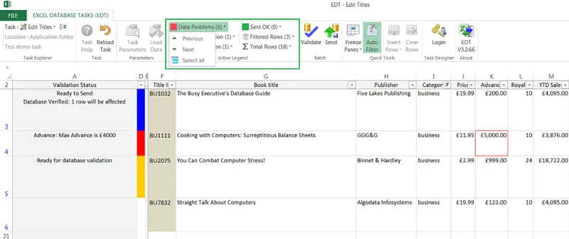 Excel Database Tasks EDT
