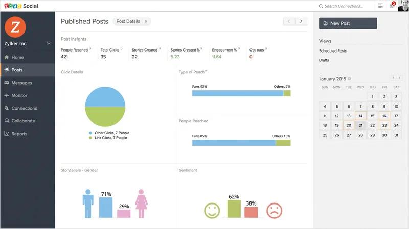 Zoho Social Marketing