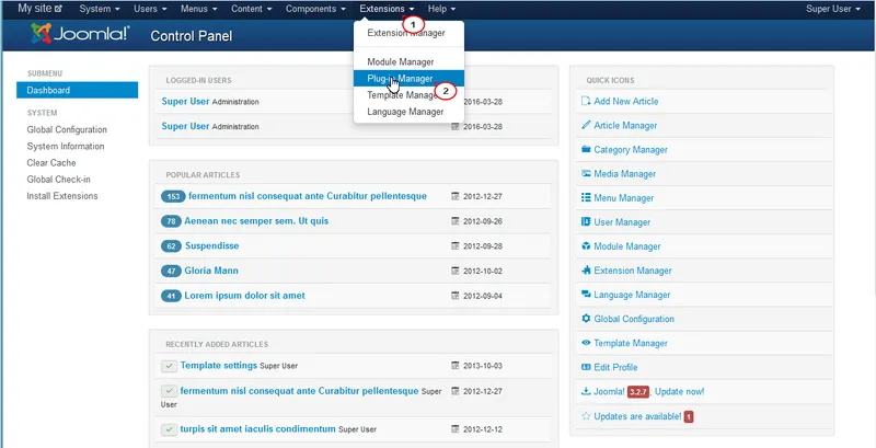 Joomla! Contenido Web