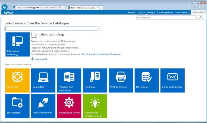 ALVAO Service Desk