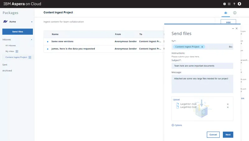 IBM Aspera on Cloud