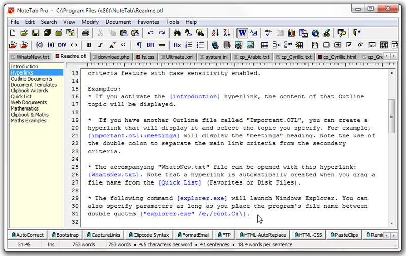 NoteTab Editores de Texto