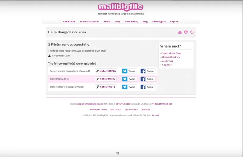 MailBigFile