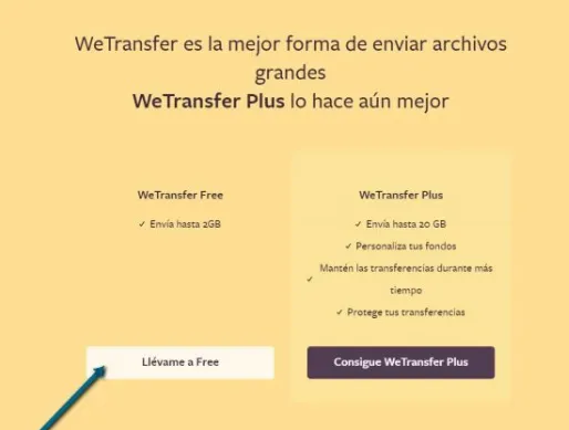 WeTransfer Plataforma