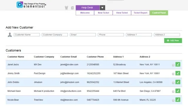 Elementool Help Desk