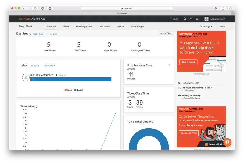 Spiceworks Help Desk