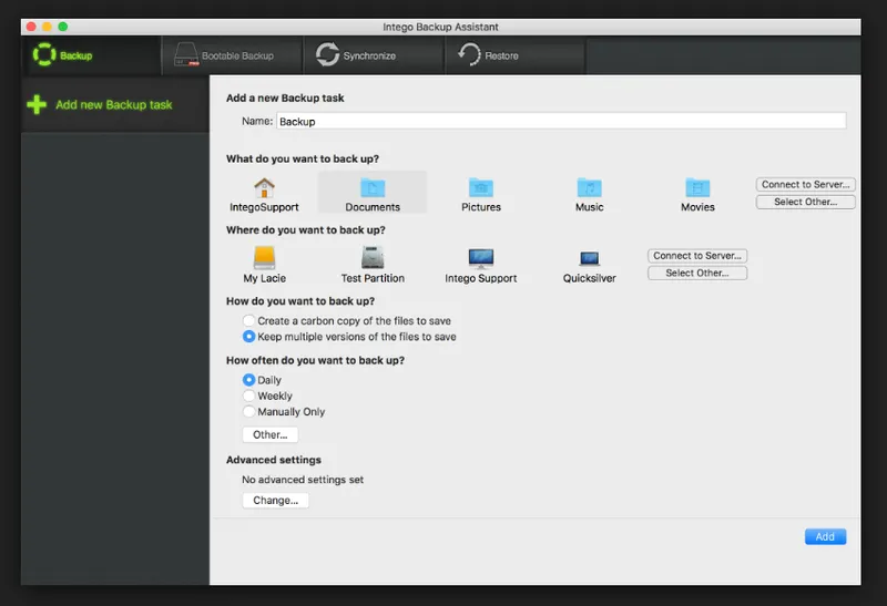 Intego Backup Assistant